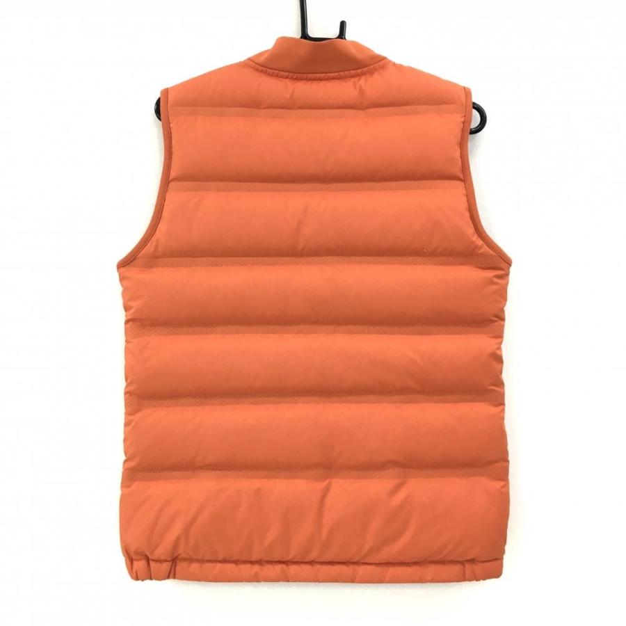 美品)DESCENTE ゴルフダウンベスト O オレンジ DESCENTE GOLF デサント