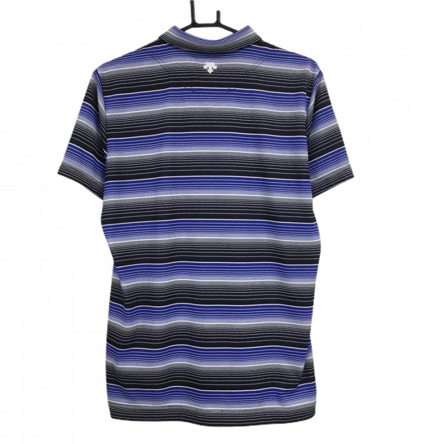 SRIXON 【超美品】スリクソンバイデサント 半袖ポロシャツ ブルー×黒