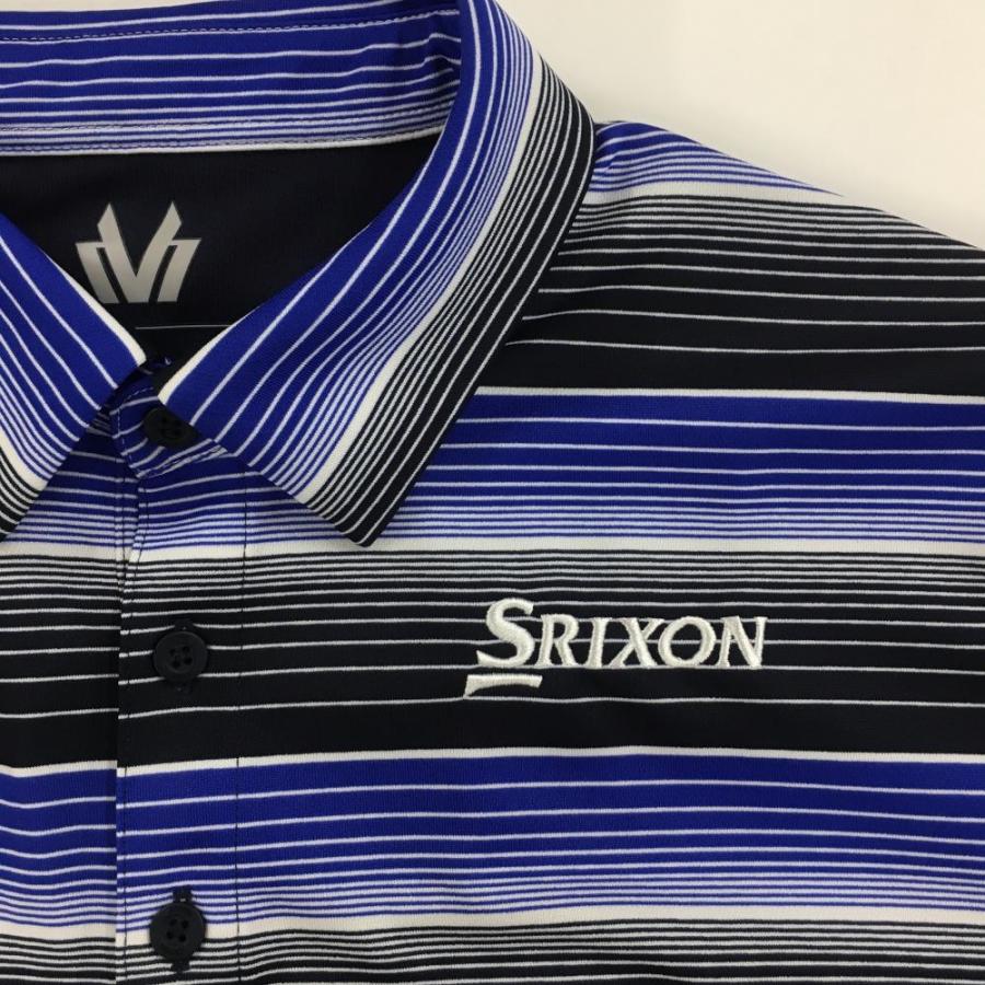 SRIXON 【超美品】スリクソンバイデサント 半袖ポロシャツ ブルー×黒