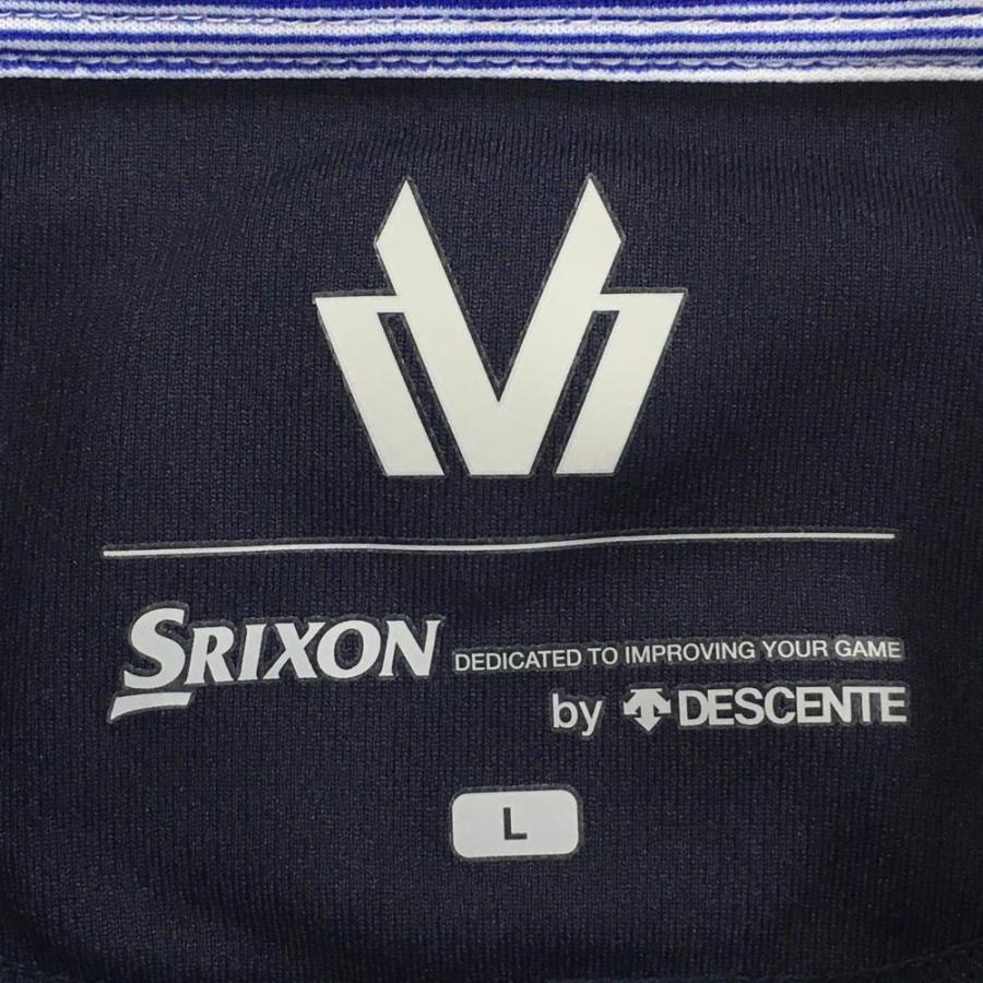 SRIXON 【超美品】スリクソンバイデサント 半袖ポロシャツ ブルー×黒
