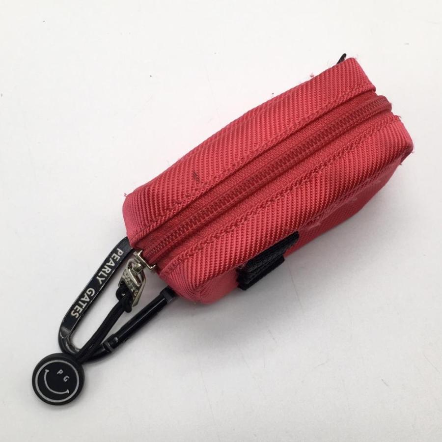 PEARLY GATES（パーリーゲイツ） ボールポーチ レッド×黒 ニコちゃん