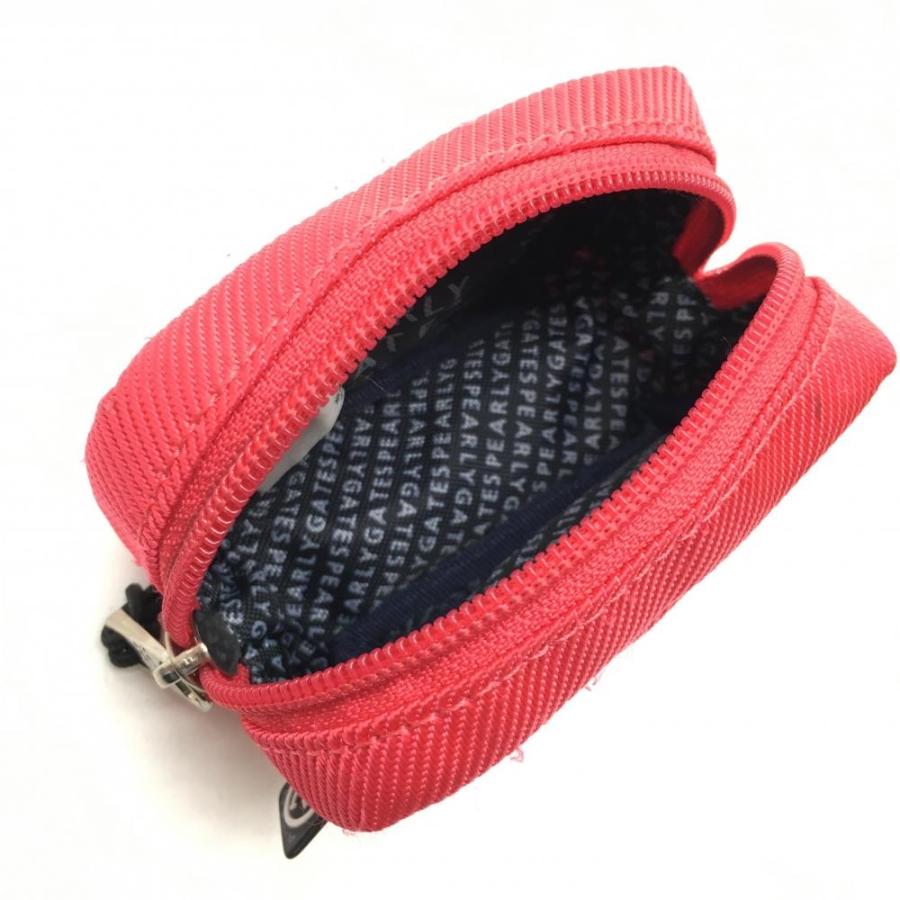 PEARLY GATES（パーリーゲイツ） ボールポーチ レッド×黒 ニコちゃん
