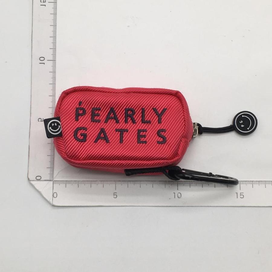 PEARLY GATES（パーリーゲイツ） ボールポーチ レッド×黒 ニコちゃん