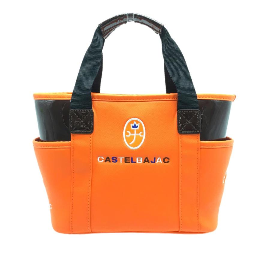美品【CASTELBAJAC】カステルバジャック カートバック(保冷バック) CASTELBAJAC（カステルバジャック） 保冷カートバッグ オレンジ ロゴ