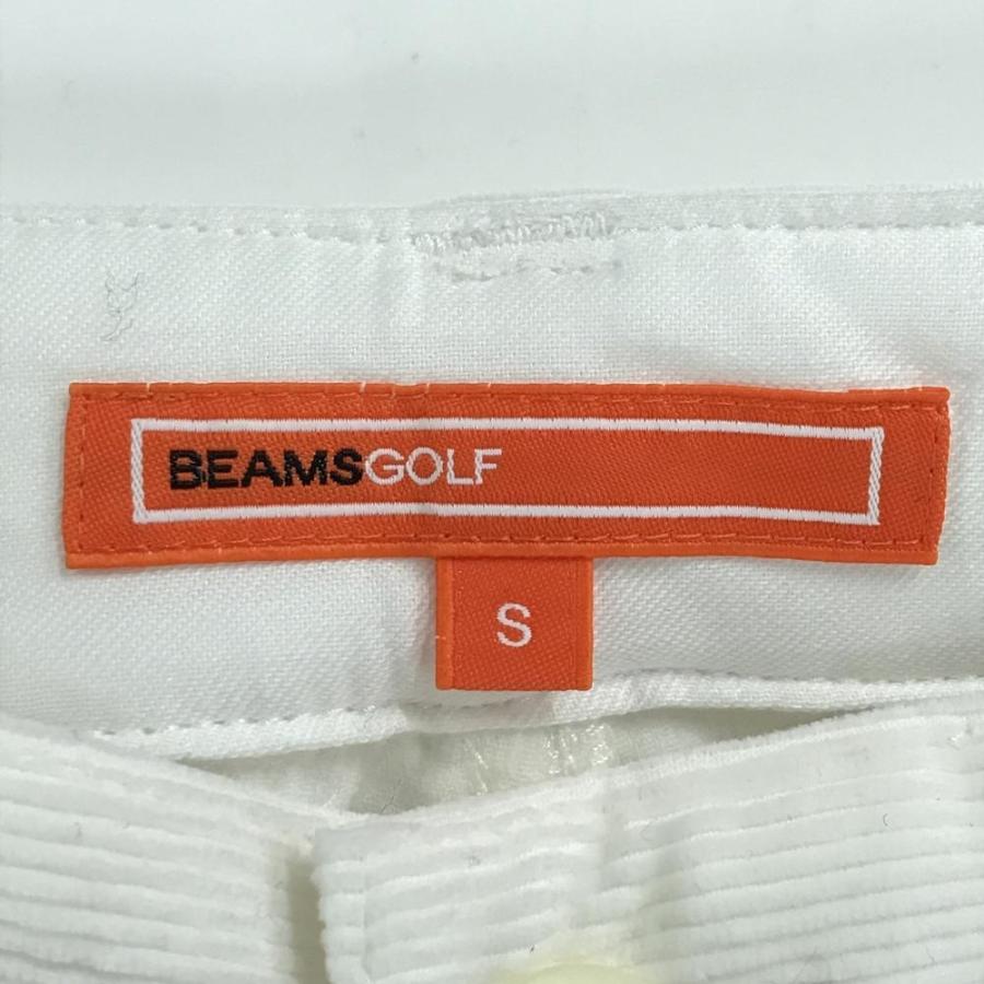 【新品】ビームスゴルフ コーデュロイパンツ 白 ポケット口刺しゅう ストレッチ  レディース S ゴルフウェア BEAMS GOLFの画像