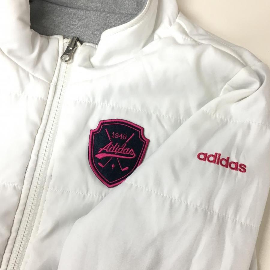 adidas（アディダス） リバーシブル中綿ジャケット ネイビー×グレー 総