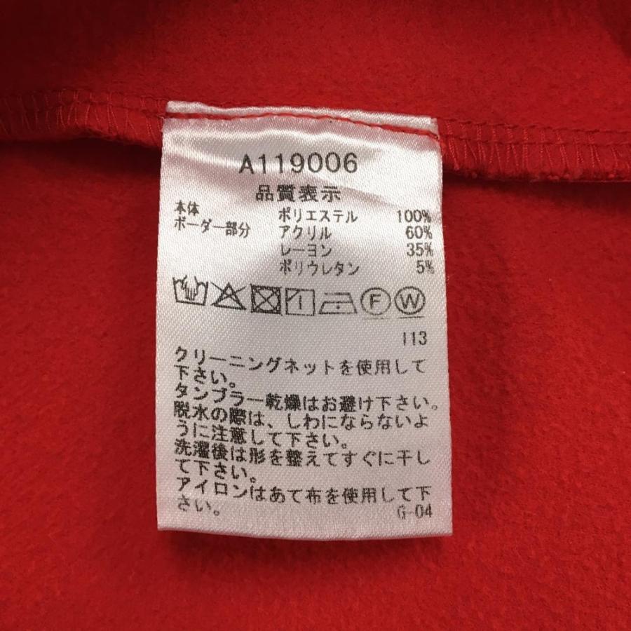 archivio（アルチビオ） 長袖ハイネックシャツ レッド×白×黒 ネック