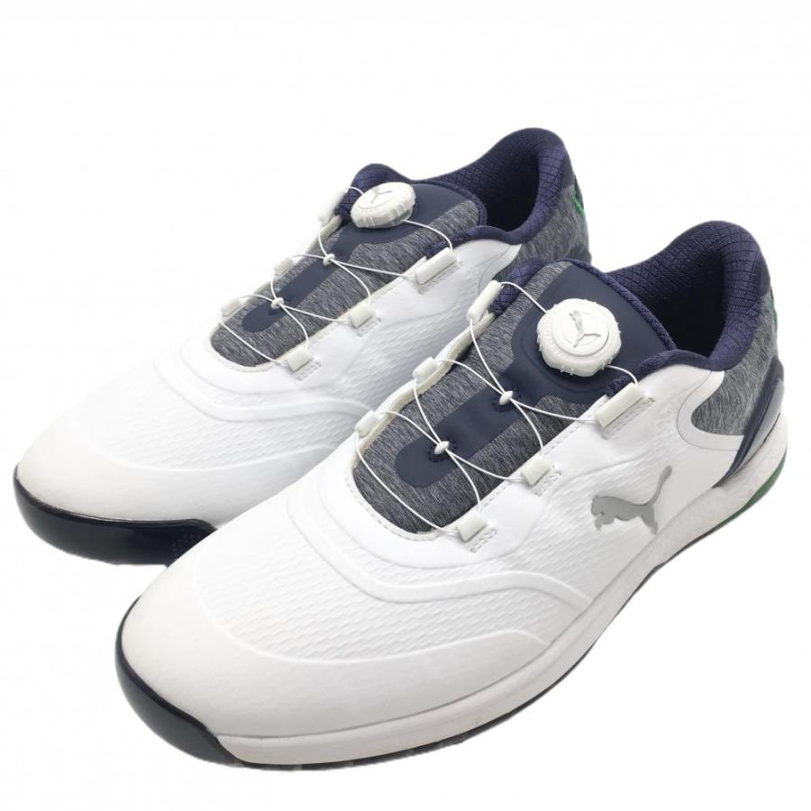 PUMA（プーマ） 【超美品】プーマ ゴルフシューズ 白×ネイビー 377526 