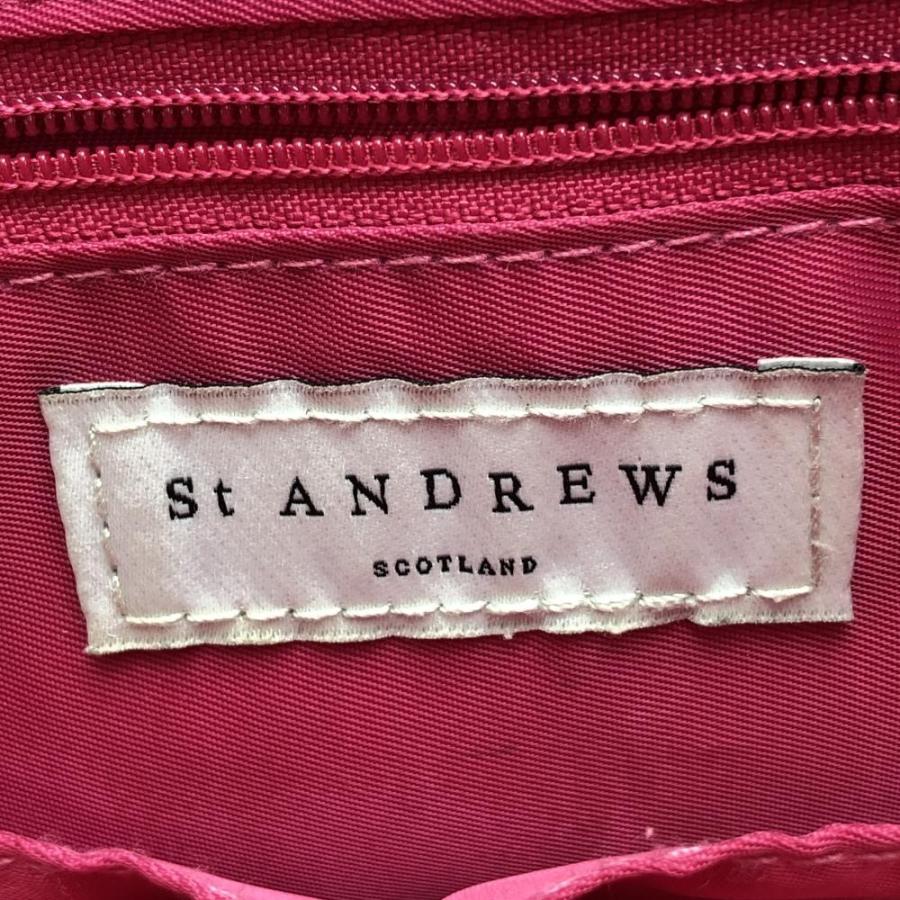 St ANDREWS セントアンドリュース カートバッグ ピンク×黒 内外