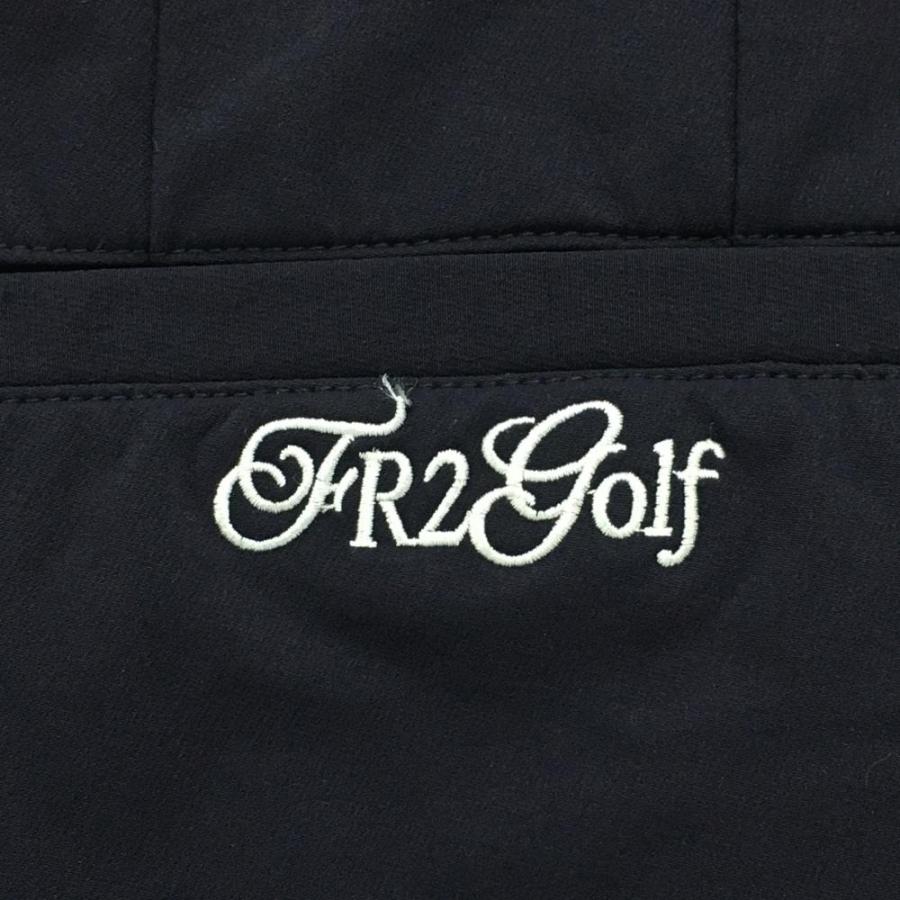 【美品】エフアールツー パンツ ネイビー×白 ナイロン混 ストレッチ ロゴ刺しゅう メンズ M ゴルフウェア #FR2 GOLF