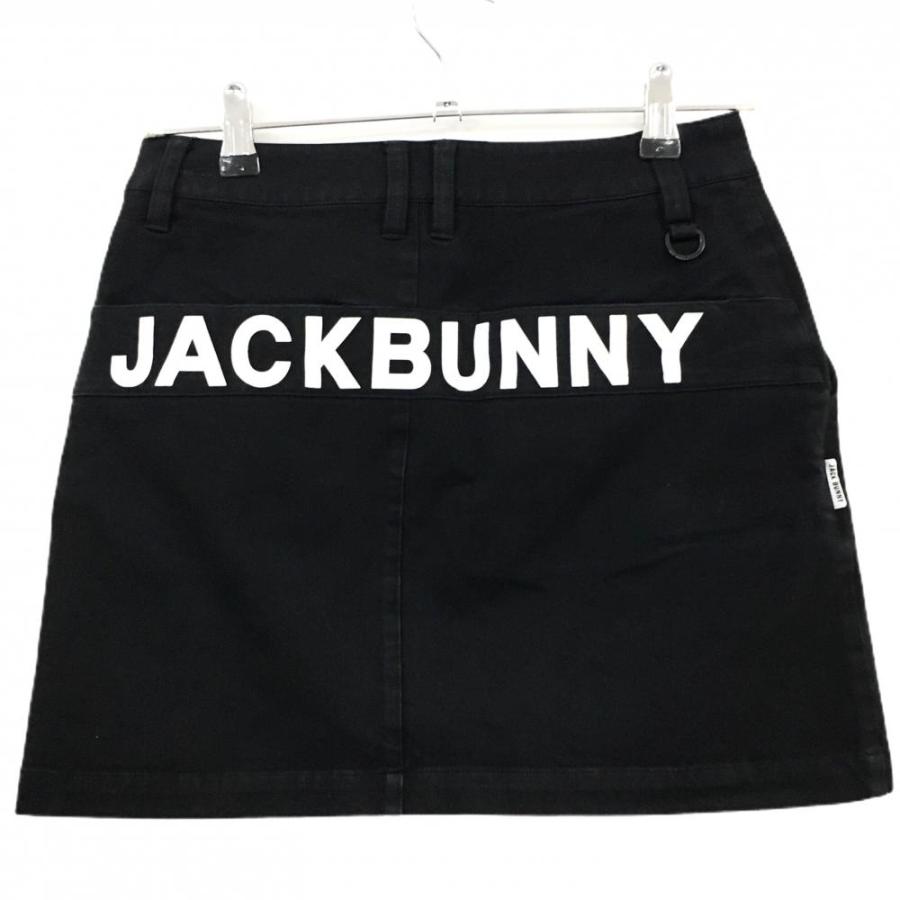 Jack Bunny!!（ジャックバニー） スカート 黒×白 後ロゴプリント 内側