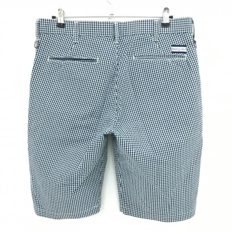 【定価2.7万円】メンズ ゴルフウェア ハーフパンツ ブルー サイズ82 EDWIN GOLF 【超美品】エドウィンゴルフ ハーフパンツ ブルー×黒