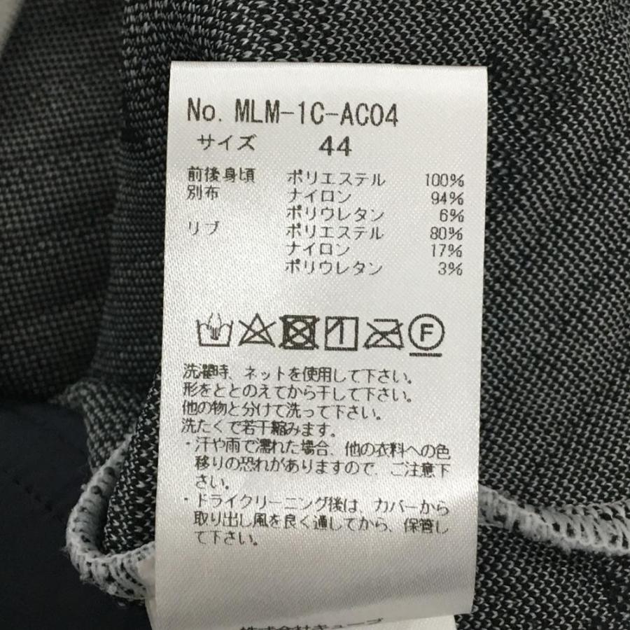 【美品】マークアンドロナ 切替スニード グレー×黒 身頃ロゴ総柄 身頃スウェット調 ブルゾン メンズ 44(S) ゴルフウェア MARK＆LONA_4