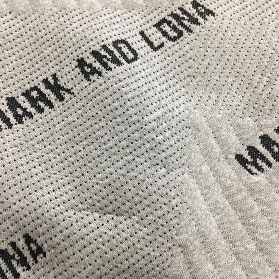 【美品】マークアンドロナ 切替スニード グレー×黒 身頃ロゴ総柄 身頃スウェット調 ブルゾン メンズ 44(S) ゴルフウェア MARK＆LONA_6