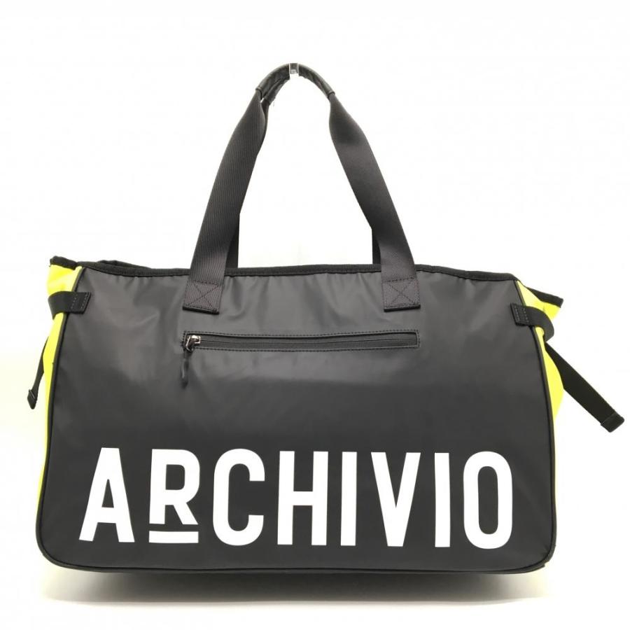 archivio（アルチビオ） ロッカーバッグ 黒×白×ライトグリーン ビッグ