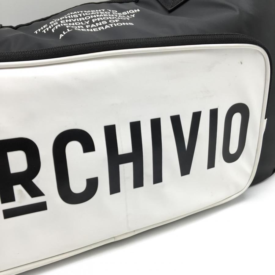 archivio ゴルフ　ロッカーバッグ ホワイト archivio（アルチビオ） ロッカーバッグ 黒×白×ライトグリーン ビッグ