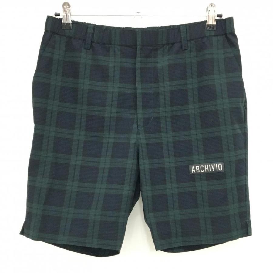 アルチビオarchivio ゴルフ メンズ ハーフパンツ46チェック柄【未使用】 archivio（アルチビオ） 【超美品】アルチビオ ハーフパンツ グリーン