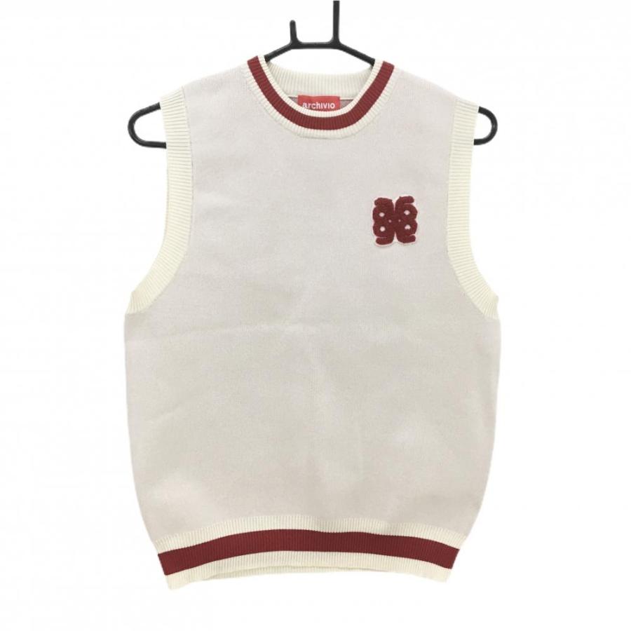 archivio（アルチビオ） 【超美品】アルチビオ ニットベスト 白×レッド