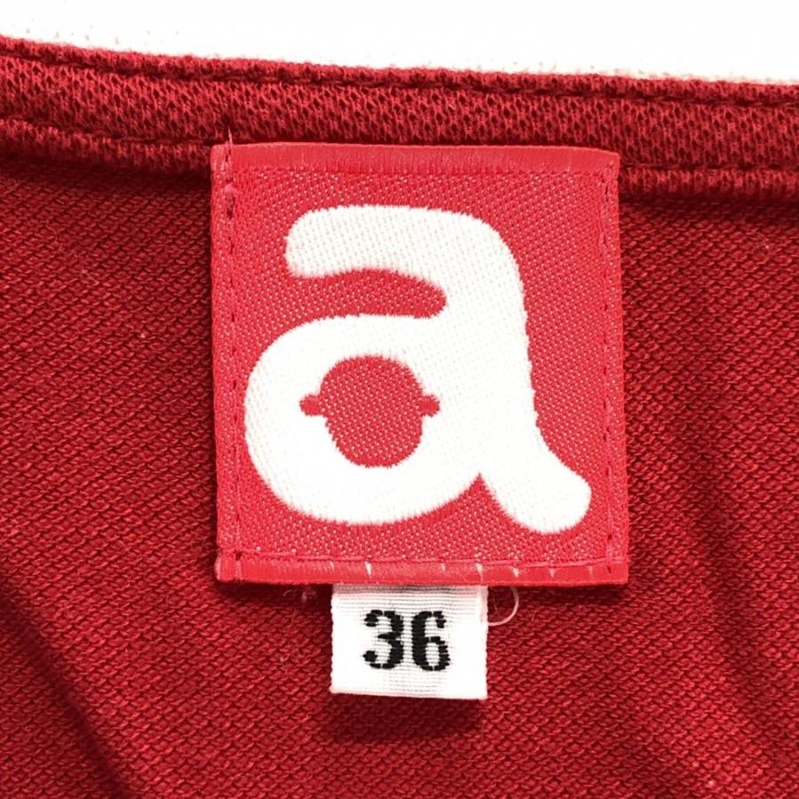 archivio（アルチビオ） ノースリーブポロシャツ レッド×白 ワッペン