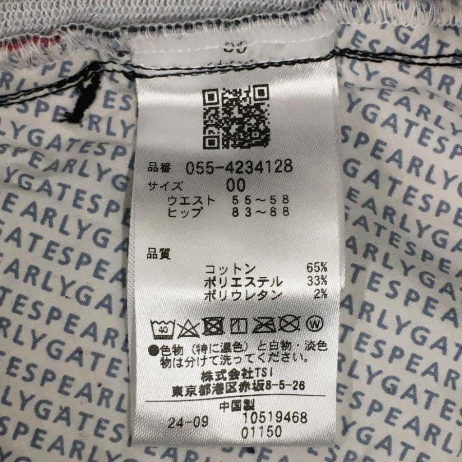 【美品】パーリーゲイツ スカート 黒×ピンク 総柄 ロゴ 裏微起毛 レディース 00(XS) ゴルフウェア 2024年モデル PEARLY GATESの画像