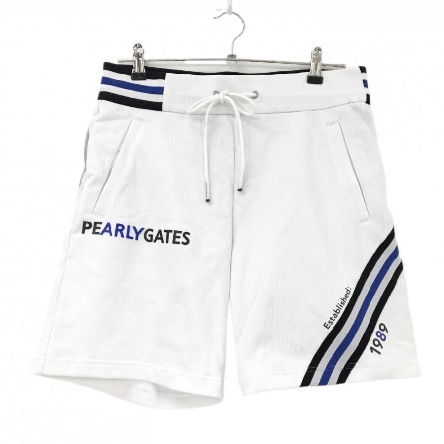 美品　PEARLY GATES ロゴハーフパンツ　4 ネイビー×ホワイト PEARLY GATES（パーリーゲイツ） 【美品】パーリーゲイツ ハーフパンツ