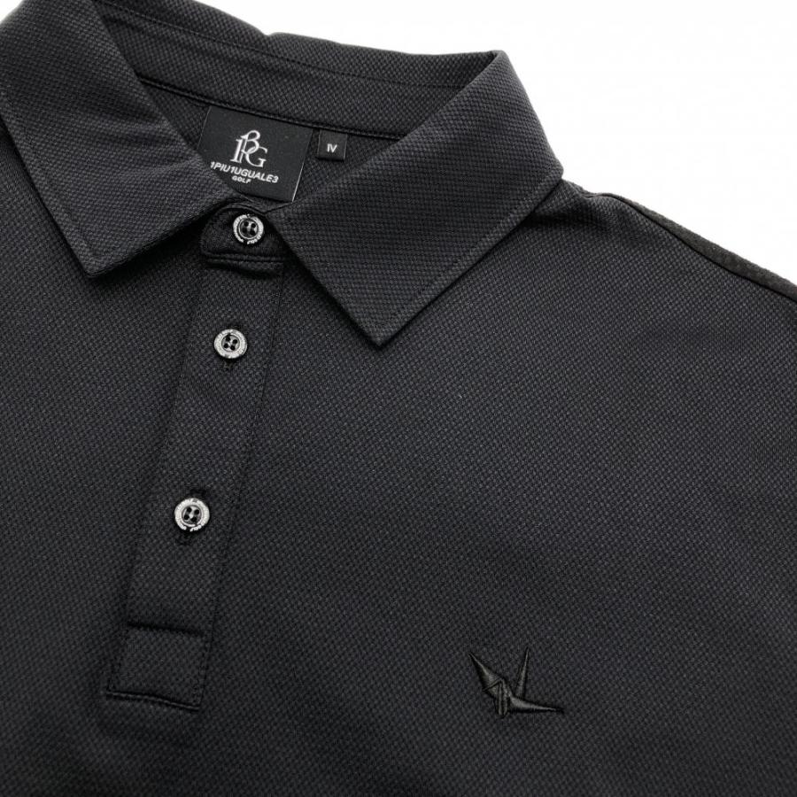 1PIUTUGUALE3 黒 ポロシャツ メンズ 1PIU1UGUALE3 GOLF 【超美品】ウノピゥウノウグァーレトレゴルフ 半袖