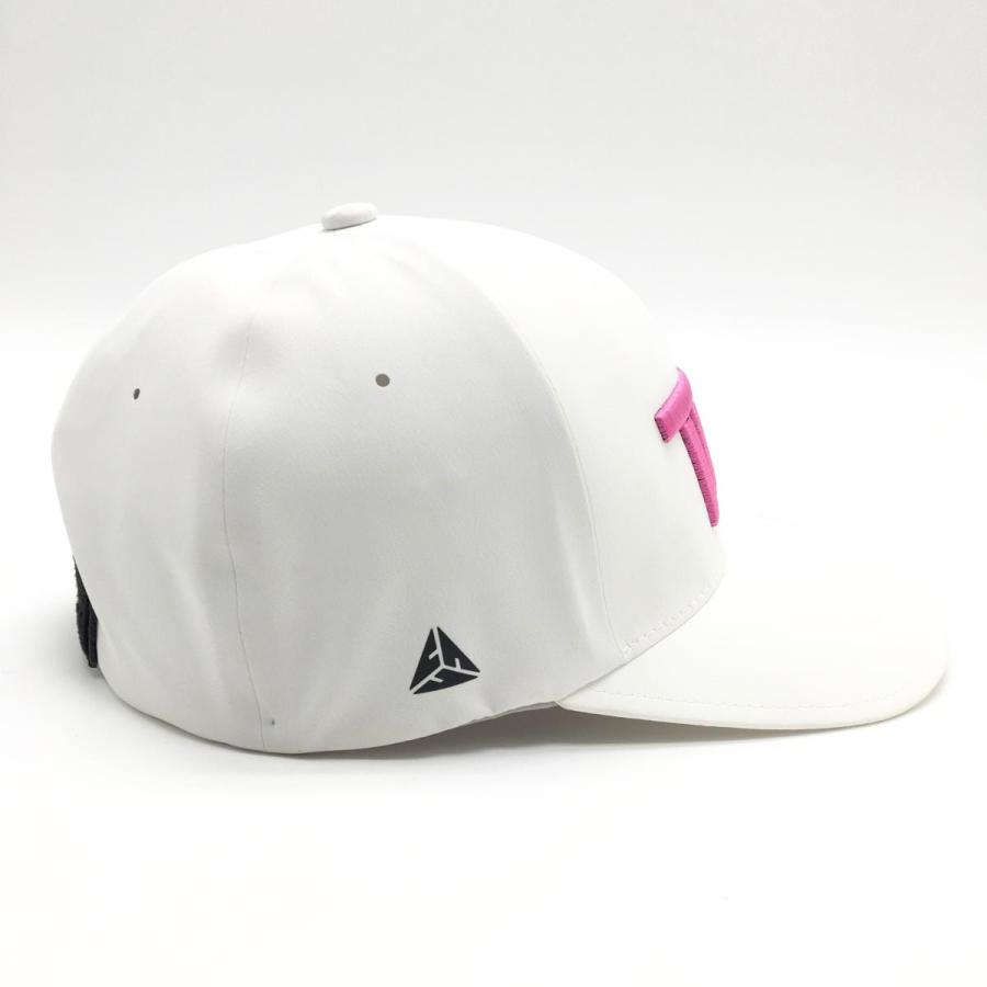 TFW49 【美品】TFW49 キャップ 白×ピンク 立体ロゴ 一部パンチング S/M