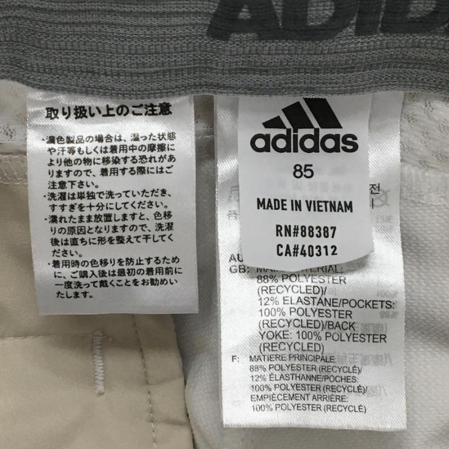 adidas（アディダス） 【美品】アディダス 半端丈パンツ 白×黒 サイド3