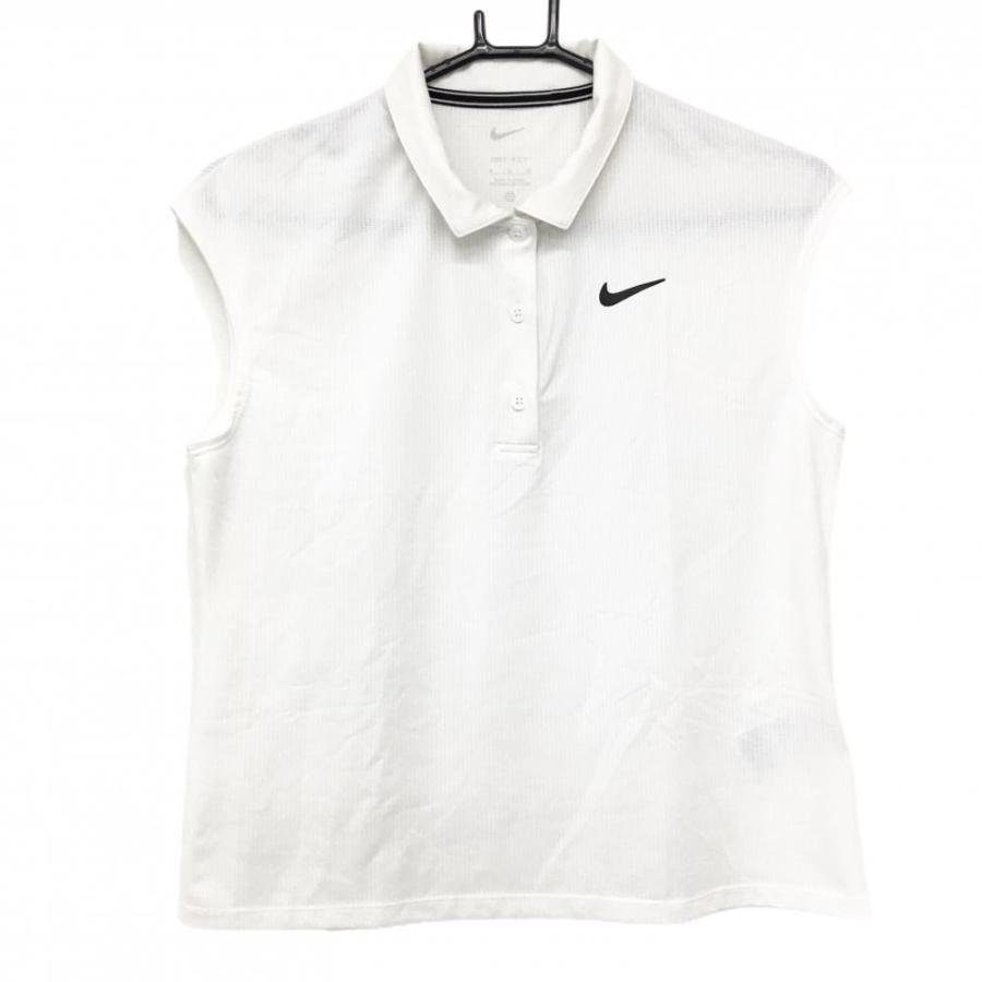 NIKE（ナイキ） 【超美品】ナイキ ノースリーブポロシャツ 白 ロゴ DRY