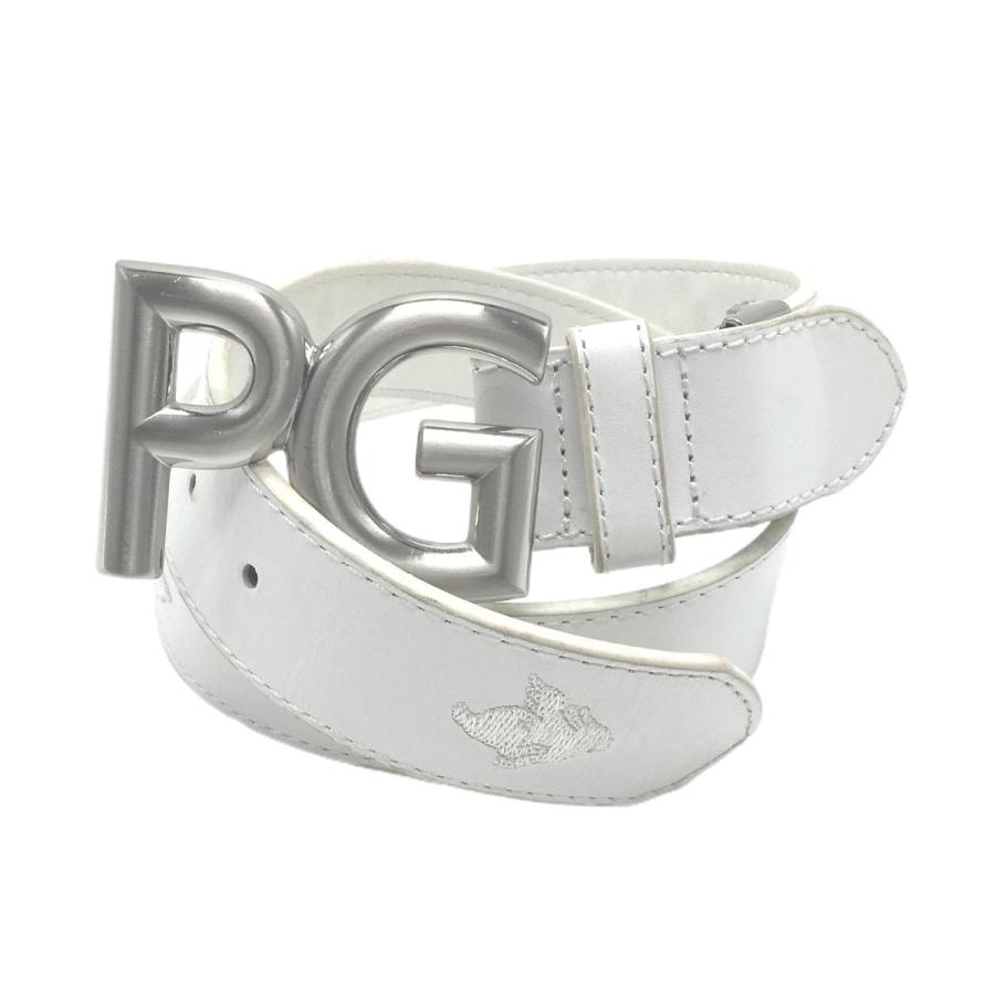PEARLY GATES（パーリーゲイツ） トップ式ベルト 白 フライング