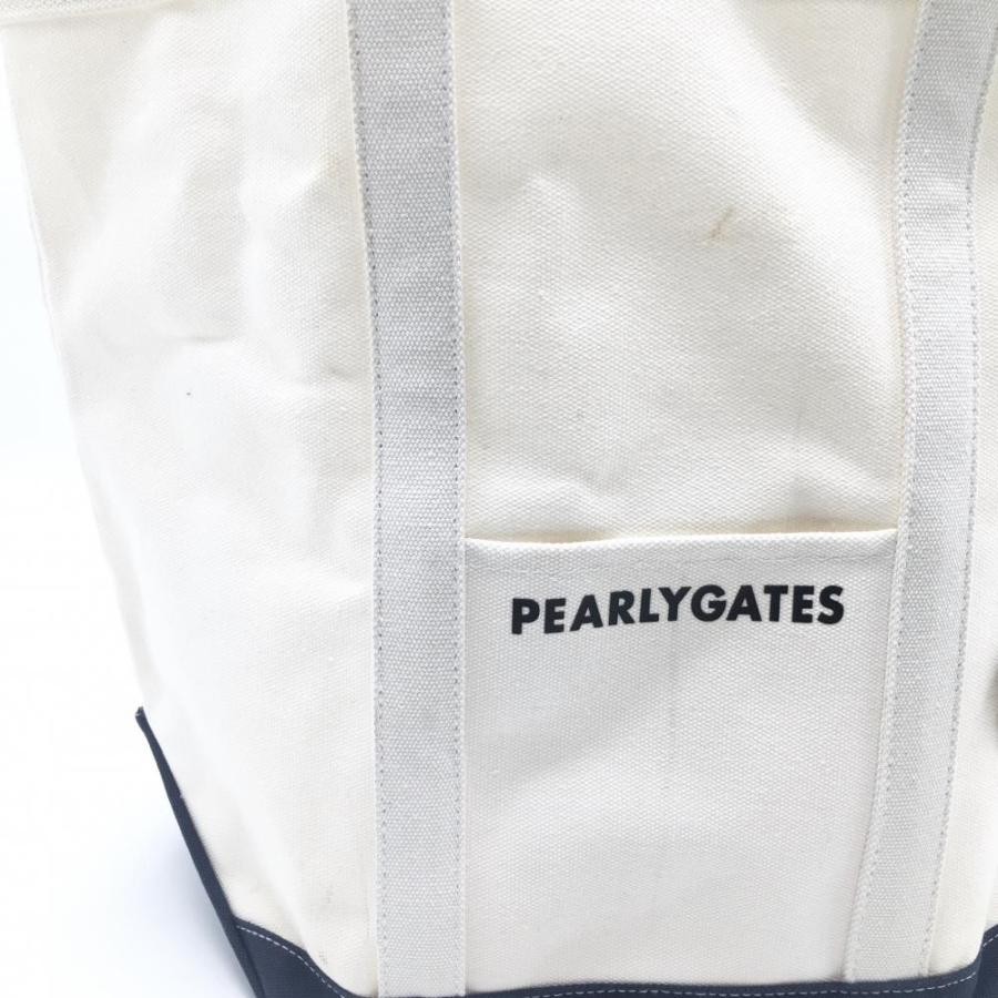 PEARLY GATES（パーリーゲイツ） ビッグトートバッグ 白×ネイビー