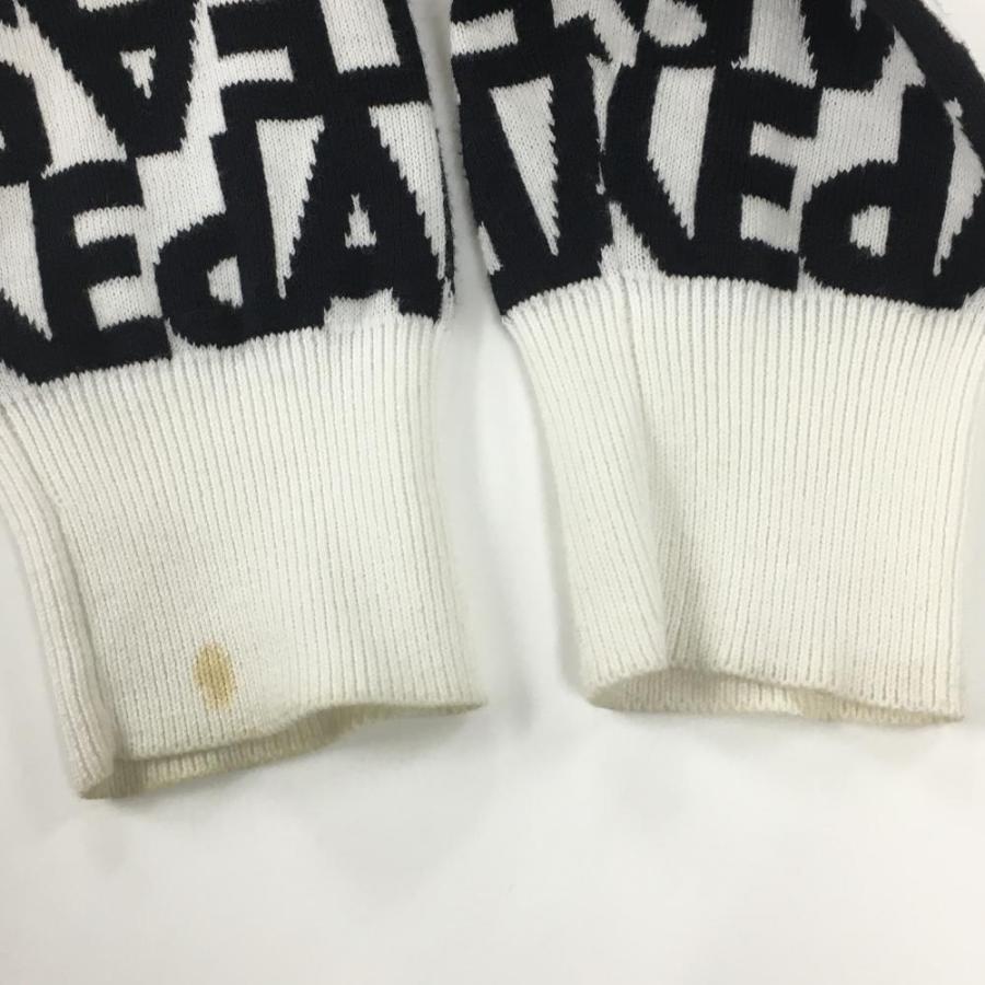 PEARLY GATES（パーリーゲイツ） セーター 白×黒 英字総柄 ニット