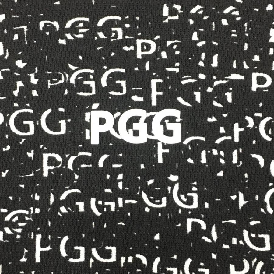 PGG 【超美品】PGGパーリーゲイツ 長袖ハイネックシャツ 黒系×白 ロゴ