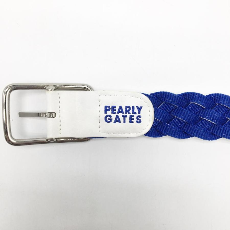 PEARLY GATES ネイビー 編み込みベルト PEARLY GATES（パーリーゲイツ） 【超美品】パーリーゲイツ メッシュ