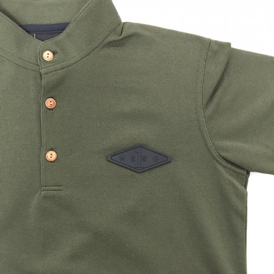 HERG1（エルグワン） 【超美品】エルグワン 半袖ポロシャツ グリーン