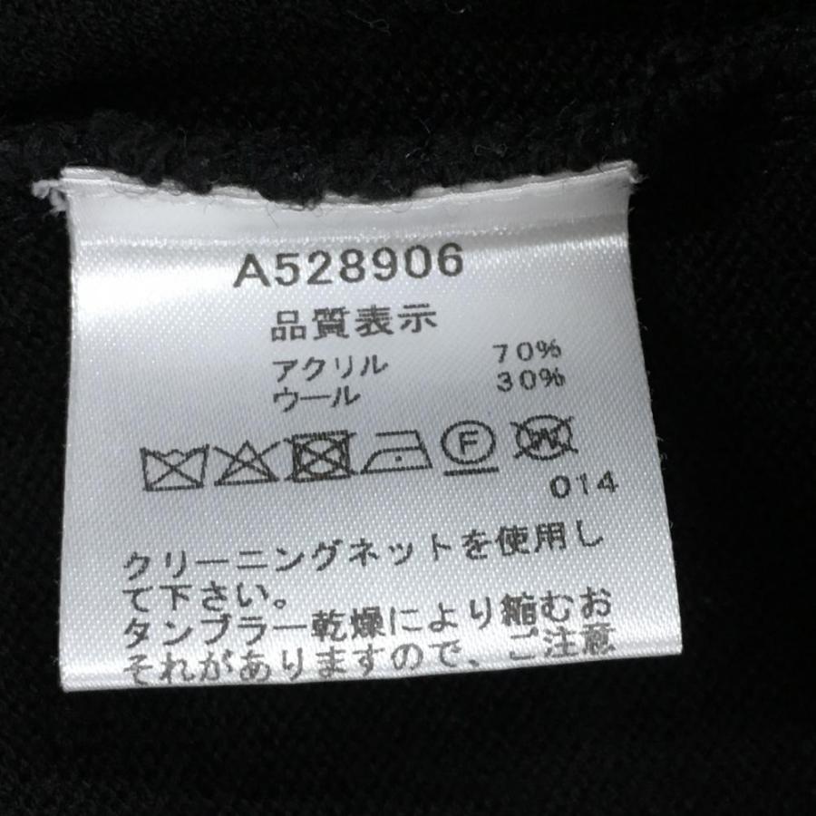 【美品】アルチビオ セーター 黒×白 フロントロゴ 星 ウール混 ニット メンズ 46(M) ゴルフウェア 2025年モデル archivioの画像