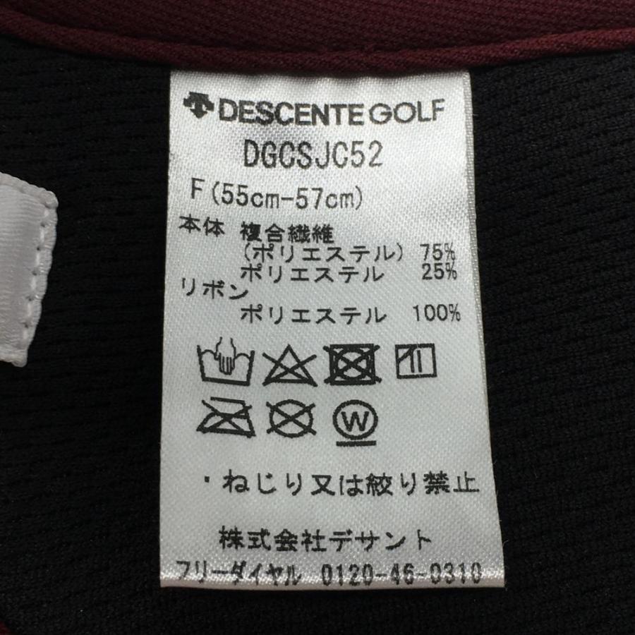 DESCENTE GOLF 【超美品】デサントゴルフ サンバイザー ボルドー LUXE