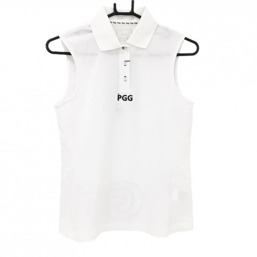 PGG 【新品】PGGパーリーゲイツ ノースリーブポロシャツ 白×ネイビー
