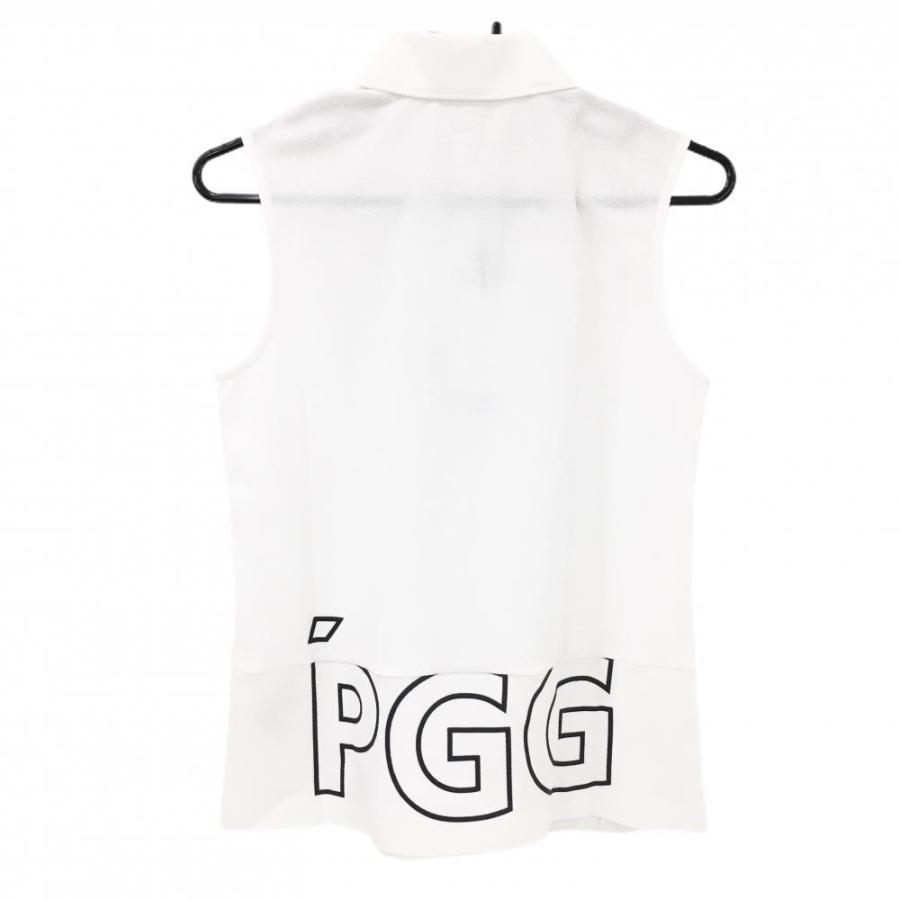 PGG 【新品】PGGパーリーゲイツ ノースリーブポロシャツ 白×ネイビー