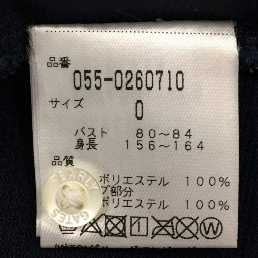 【新品】パーリーゲイツ ノースリーブポロシャツ ネイビー×白 フロントワッペン 吸水 防スケ レディース 0(S) ゴルフウェア PEARLY GATES_5