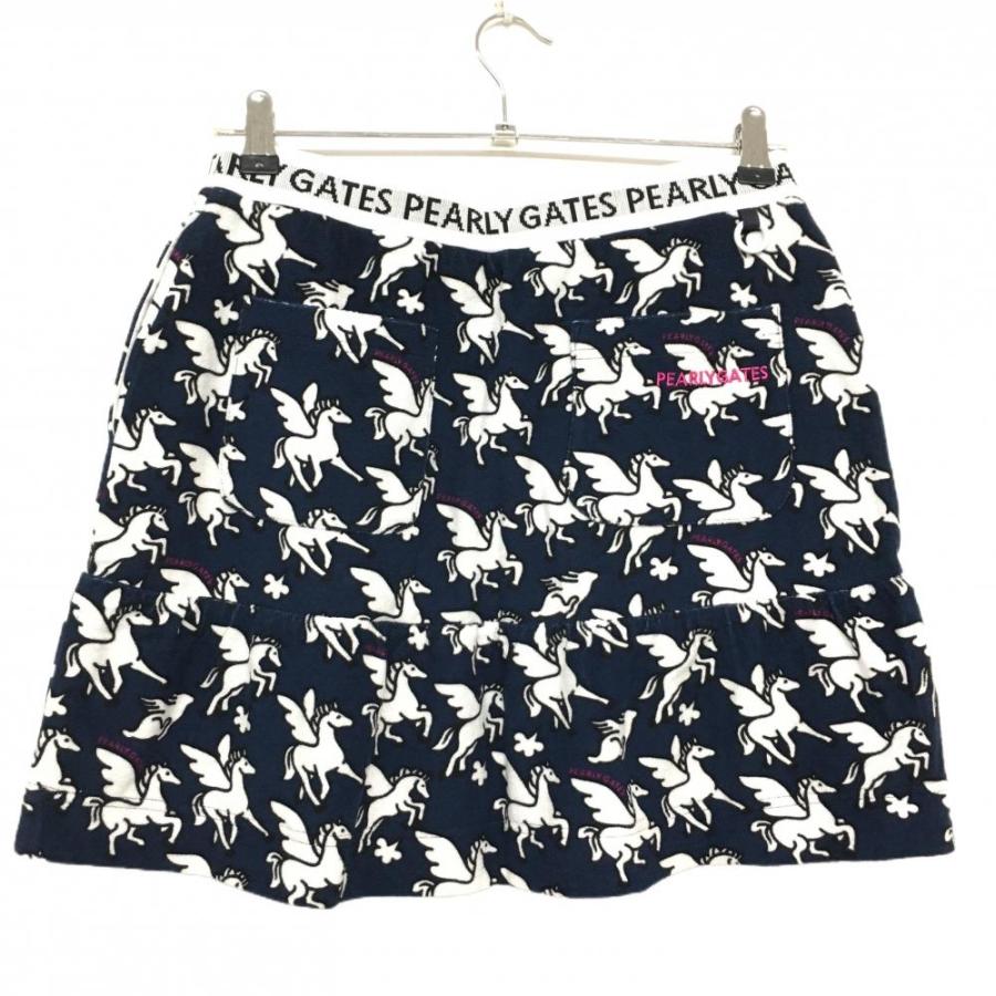新品【パーリーゲイツ】スカート　ペガサス柄　ストレッチ　ネイビー系　レディース PEARLY GATES（パーリーゲイツ） 【新品】パーリーゲイツ スカート