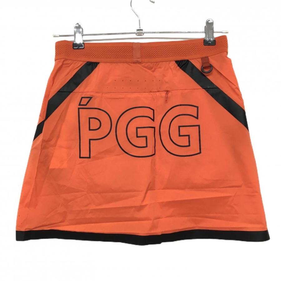 PGG 【新品】PGGパーリーゲイツ スカート オレンジ×黒 ウエストゴム