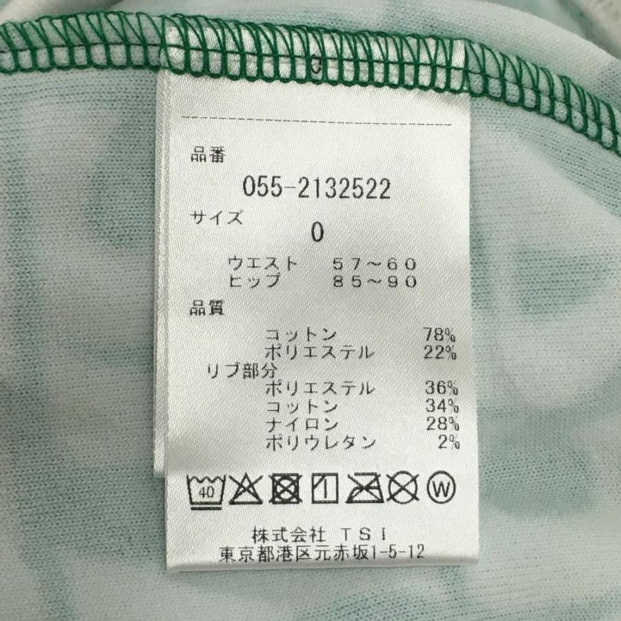 【新品】パーリーゲイツ ショートパンツ グリーン×白 ロゴ総柄 パイル地 ウエストゴム 調節紐 レディース 0(S) ゴルフウェア PEARLY GATES_5