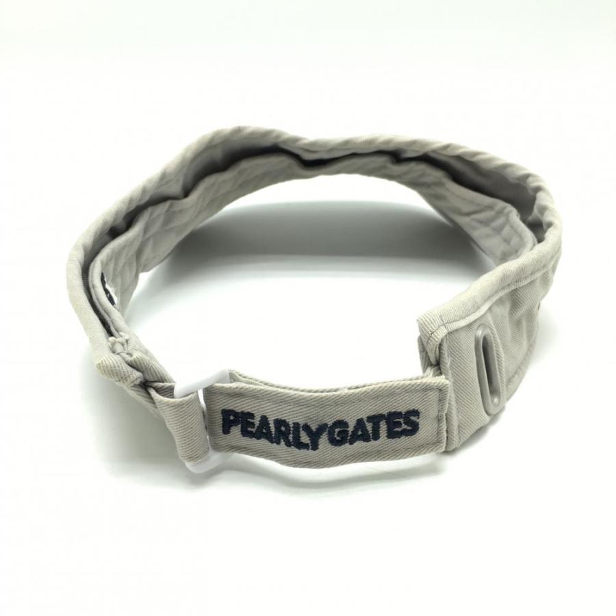 PEARLY GATES（パーリーゲイツ） サンバイザー グレー×ネイビー ニコ 