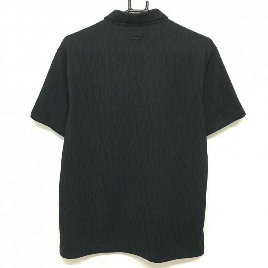 St ANDREWS 【超美品】セントアンドリュース 半袖ポロシャツ 黒 ロゴ総