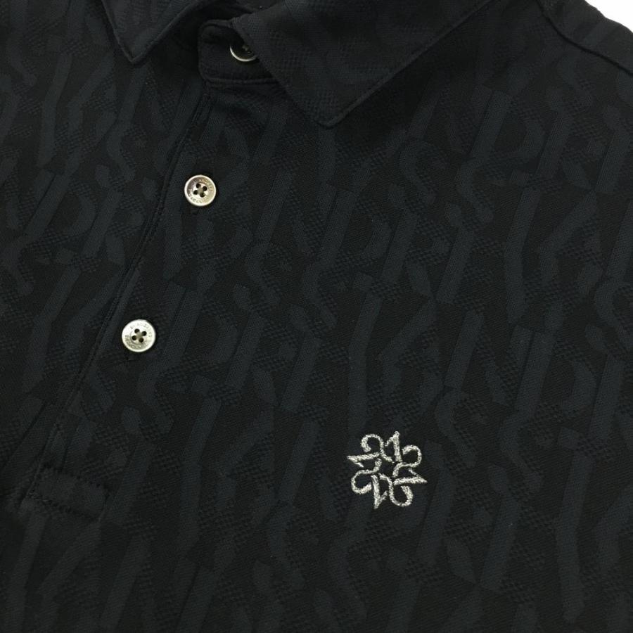 St ANDREWS 【超美品】セントアンドリュース 半袖ポロシャツ 黒 ロゴ総