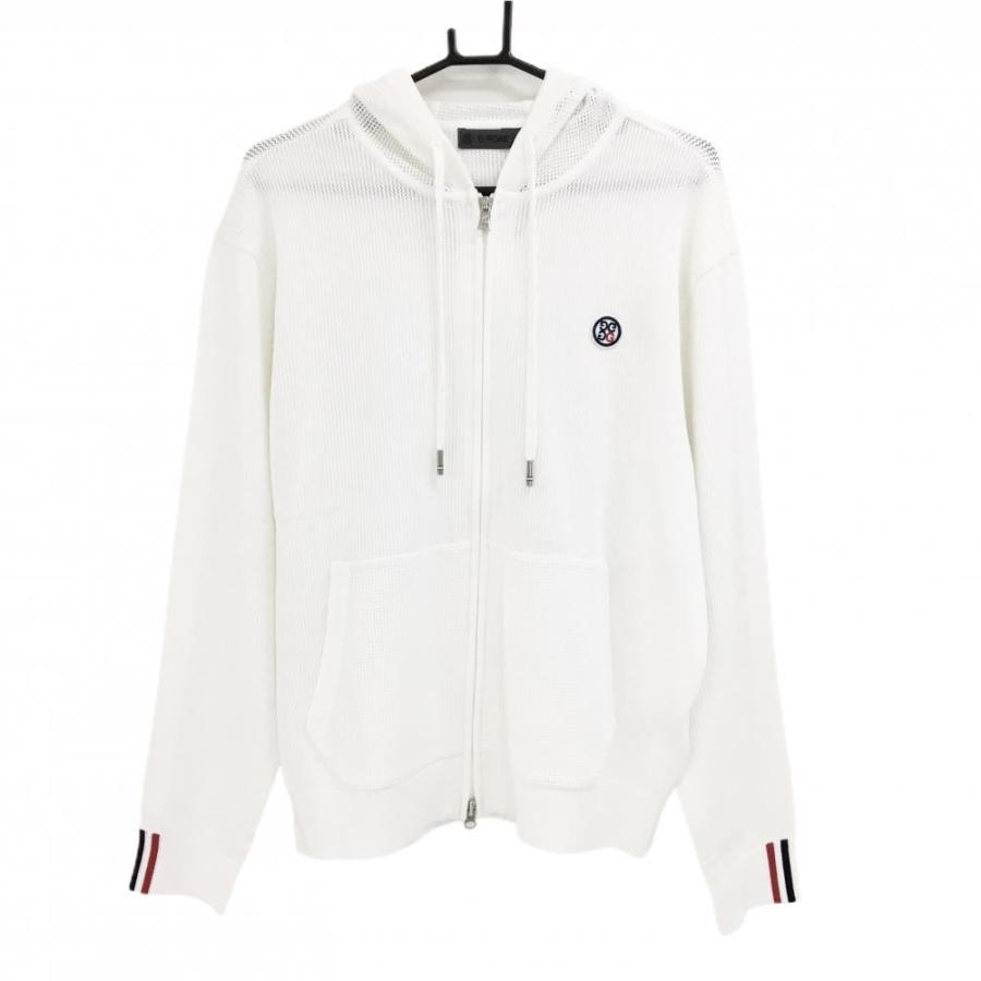 G/FORE（ジーフォア） 【超美品】ジーフォア ニットジップパーカー 白