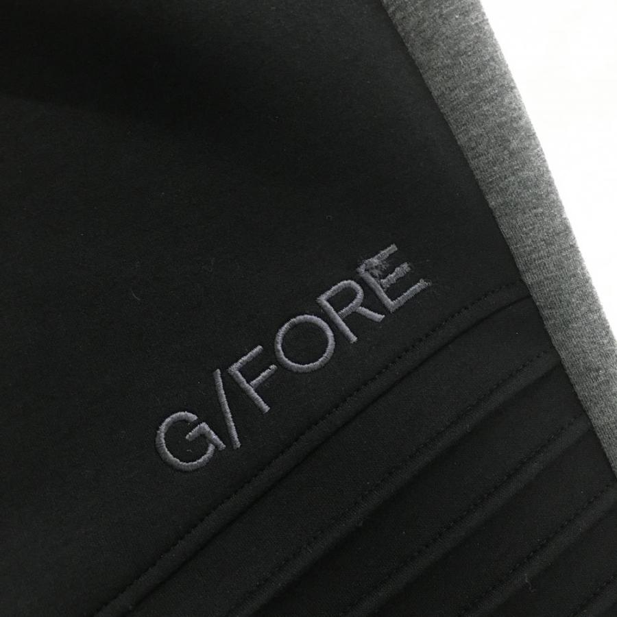 G/FORE（ジーフォア） パンツ 黒×杢グレー ダンボールニット サイド