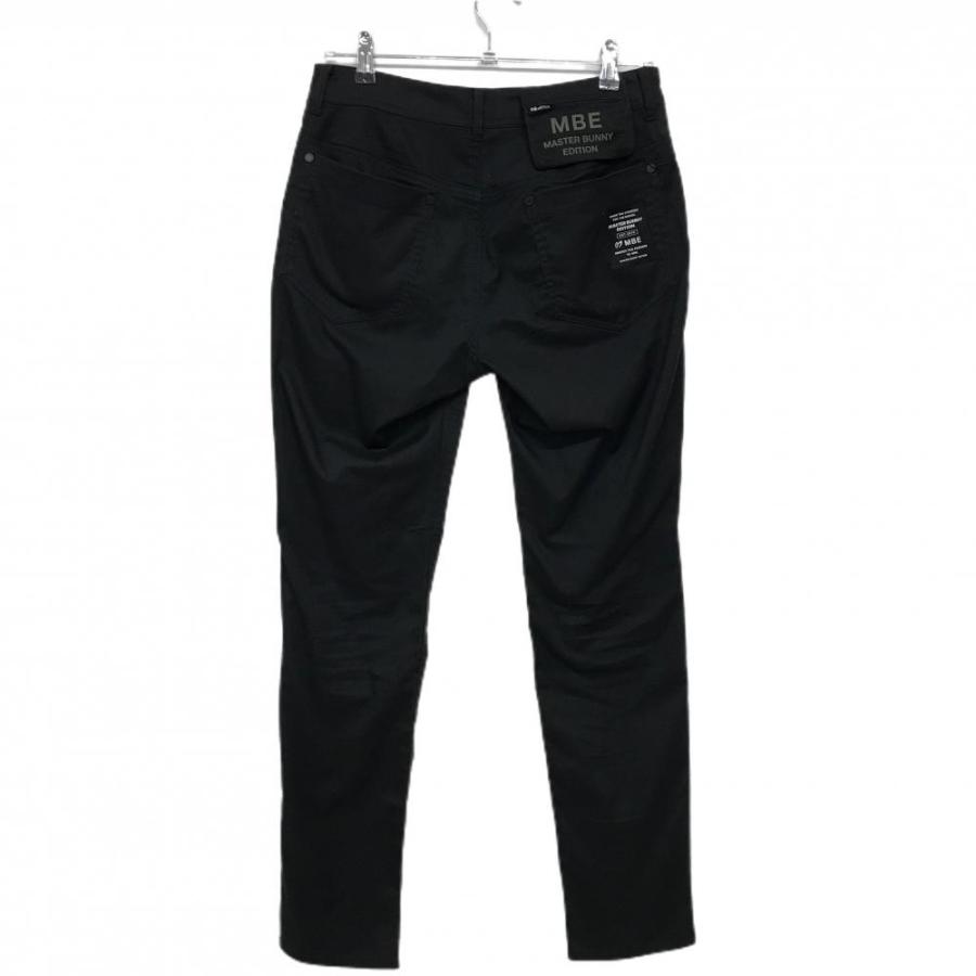【美品】マスターバニー パンツ 黒 ベルト部ポケット着脱可 ストレッチ レディース 1(M) ゴルフウェア 2025年モデル MASTER BUNNY EDITIONの画像