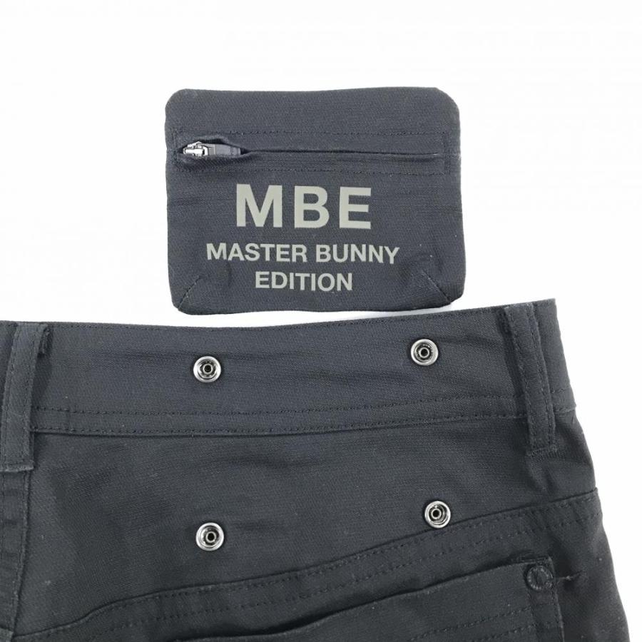 【美品】マスターバニー パンツ 黒 ベルト部ポケット着脱可 ストレッチ レディース 1(M) ゴルフウェア 2025年モデル MASTER BUNNY EDITIONの画像